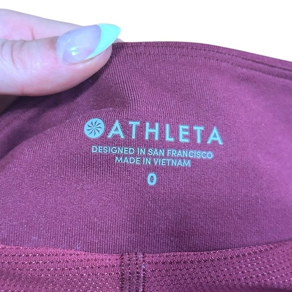 Athleta Burgundy Active Skort Skirt Size 0 Pockets Zip Pockets - Picture 7 of 10